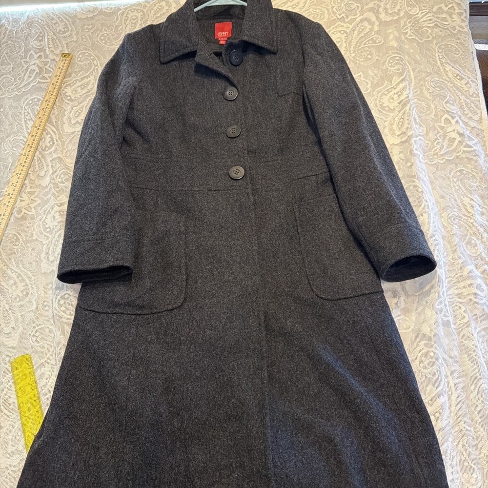 Esprit Wool Winter Coat 41" Long Warm Bought @Macys 2004 Y2K